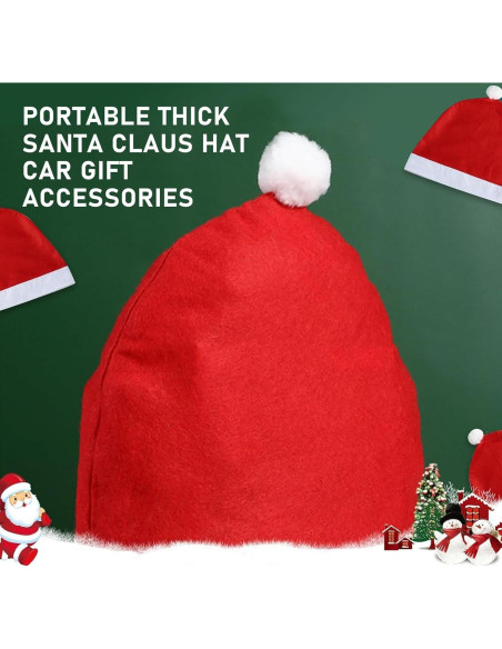 Funda de Reposacabezas de Coche Ajxn 4 PCS Gorro de Navidad Funda de Reposacabezas de Coche Ajxn 4 PCS Gorro de Navidad