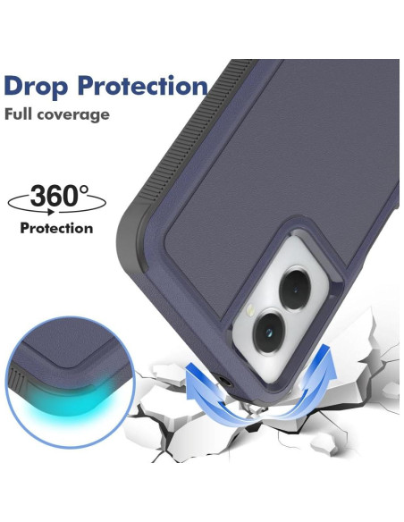 Funda Protectora Grado Militar KEKBOXQ para Moto G Power 2024 Azul Funda Protectora Grado Militar KEKBOXQ para Moto G Power 2024 Azul
