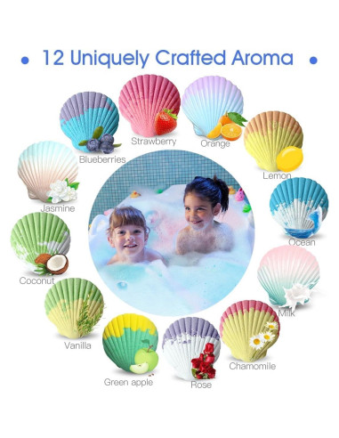 Bombas de baño para niños Kims Cosiart - 20 sorpresas con juego de pesca