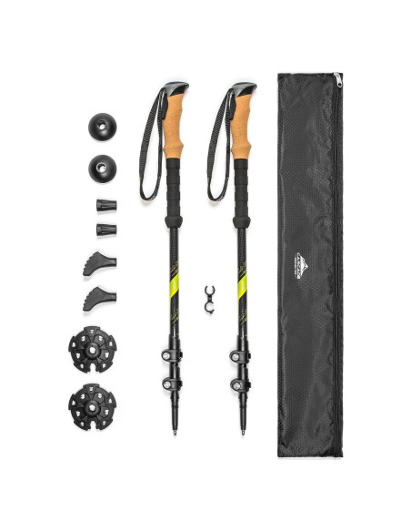 Bastones de Senderismo Cascade Mountain Tech - Carbono Verde Bastones de Senderismo Cascade Mountain Tech - Carbono Verde