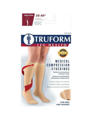 Medias de Compresión Truform 8845 30-40 mmHg Unisex Beige Pequeño