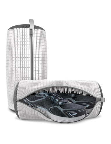 Bolsa de Lavado de Zapatos Lagarto Blanca 40 x 30 cm 2 Pcs