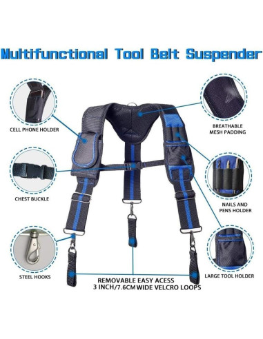 Dr.TOUGH Tirantes Acolchados para Cinturón de Herramientas