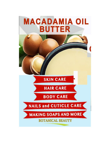 Manteca de Aceite de Macadamia 100% Pura Belleza Botánica 473 ml