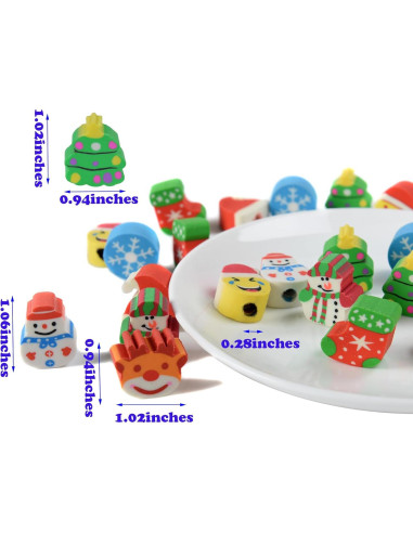 Borradores de Navidad QDXATIVP 34 Piezas para Lápiz