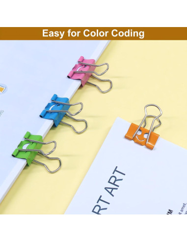 Clips de Papel Sonrientes Coideal - 40 Pcs 19mm Metálicos