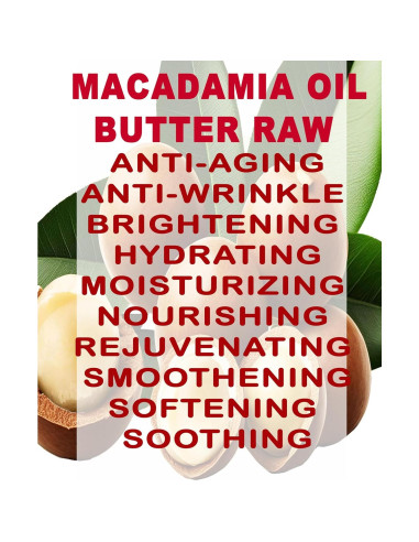 Manteca de Aceite de Macadamia 100% Pura Belleza Botánica 473 ml