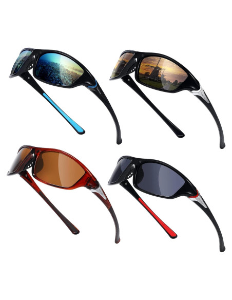 TOODOO Gafas de Sol Polarizadas UV 4 Pares Unisex TOODOO Gafas de Sol Polarizadas UV 4 Pares Unisex