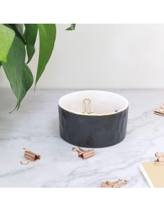 Soporte de Clips de Papel Cerámica CROWNOS Negro 9.9x5.1 cm 2