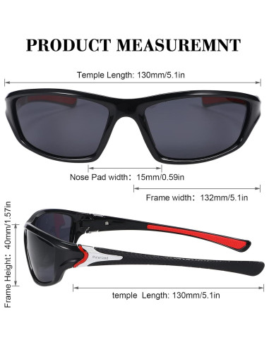 TOODOO Gafas de Sol Polarizadas UV 4 Pares Unisex