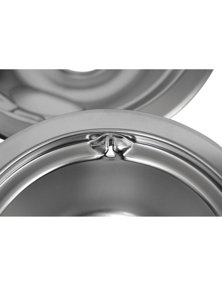 Platos de Goteo de Porcelana GE GE68C - 4 Piezas 15.24 y 20.32 cm Platos de Goteo de Porcelana GE GE68C - 4 Piezas 15.24 y 20.32 cm