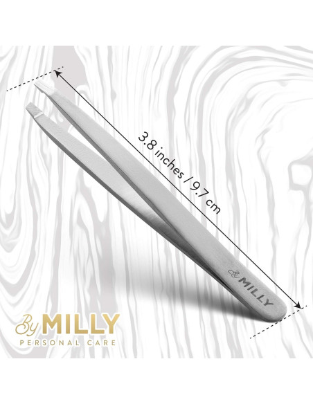 Pinzas Inclinadas de Acero Inoxidable By MILLY - Plata Pinzas Inclinadas de Acero Inoxidable By MILLY - Plata