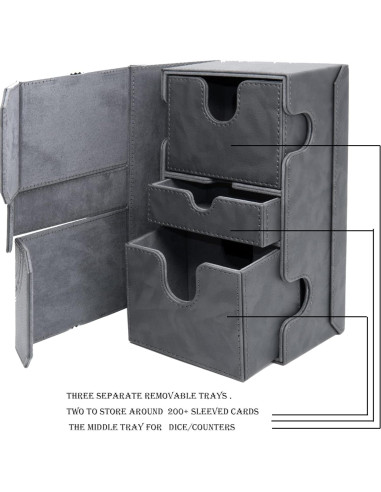 Caja de Barajas Zoopin 200 para MTG y CCG - Negro