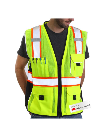 Chaleco de Seguridad Amarillo Dib Safety DSV04Y-L Reflectante Chaleco de Seguridad Amarillo Dib Safety DSV04Y-L Reflectante