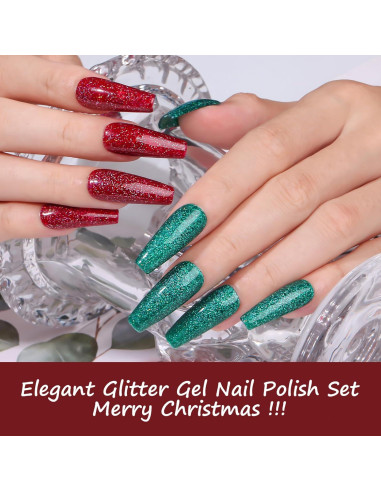 Conjunto de Esmalte de Uñas Gel Brillante Makartt - 2 Piezas 15ml