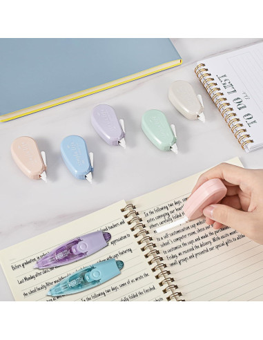 Cintas Correctoras Temiary 12 Pcs Color Pastel 0.3mm