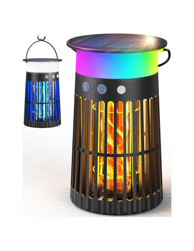 Zapper Solar de Insectos Inalámbrico 4 en 1 Zwiran Negro