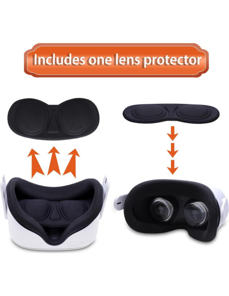 Funda LTGEM para Oculus Meta Quest 3S/3/2 - Negro, Accesorios VR Funda LTGEM para Oculus Meta Quest 3S/3/2 - Negro, Accesorios VR