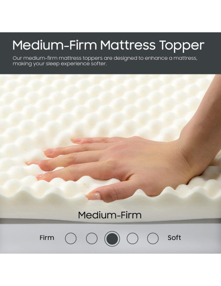 Colchón Topper Nutan de Espuma Convoluta Transpirable 5 cm Colchón Topper Nutan de Espuma Convoluta Transpirable 5 cm