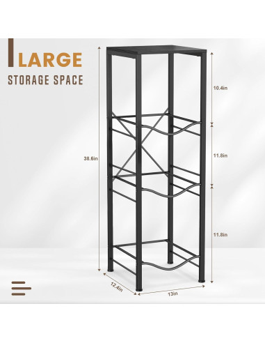 Soporte para Botellas de Agua Housolution 3 Niveles Negro