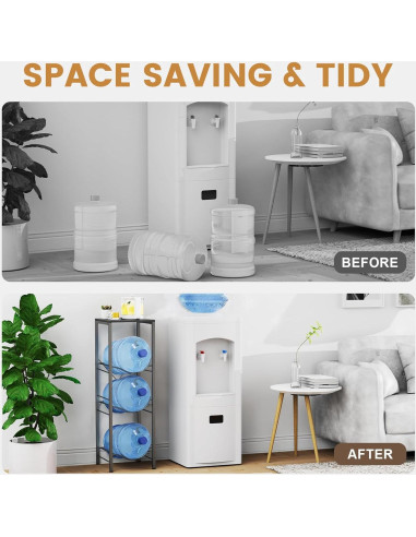 Soporte para Botellas de Agua Housolution 3 Niveles Negro