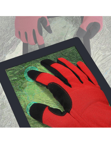 DULFINE Guantes de Trabajo Medianos Rojo 3 Pares Alta Destreza