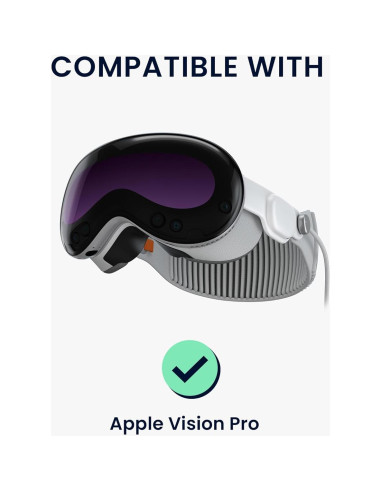 Cubierta de silicona kwmobile para auriculares VR Apple Vision Pro - Ligera y resistente