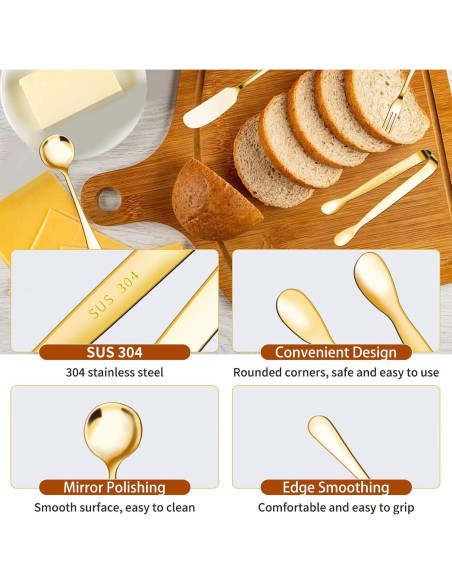 Juego de 48 Accesorios para Tablas de Charcutería MDSPLPIY Oro Juego de 48 Accesorios para Tablas de Charcutería MDSPLPIY Oro