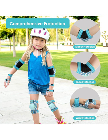 Conjunto Protector 7 en 1 Adicop para Niños 3-8 Años Azul