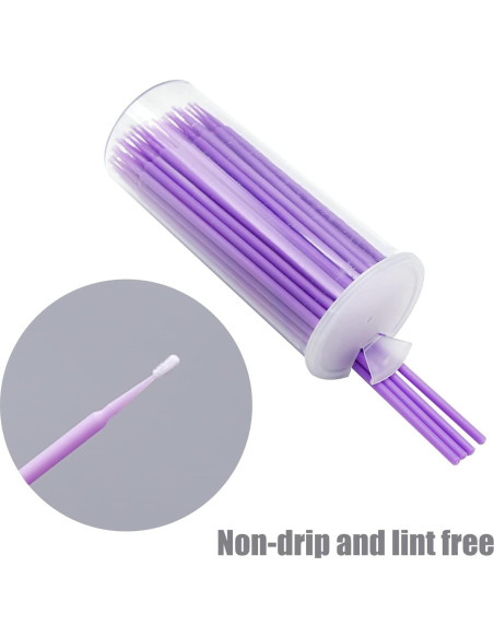 100 Pinceles de Retoque de Pintura LIDSCURA 1.5mm Purpura 100 Pinceles de Retoque de Pintura LIDSCURA 1.5mm Purpura