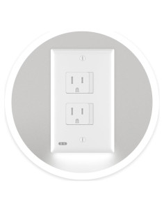 Placa de Cubierta de Seguridad SnapPower 3 Pack LED Blanco