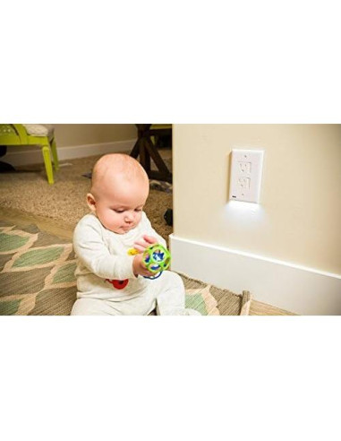 Placa de Cubierta de Seguridad SnapPower 3 Pack LED Blanco