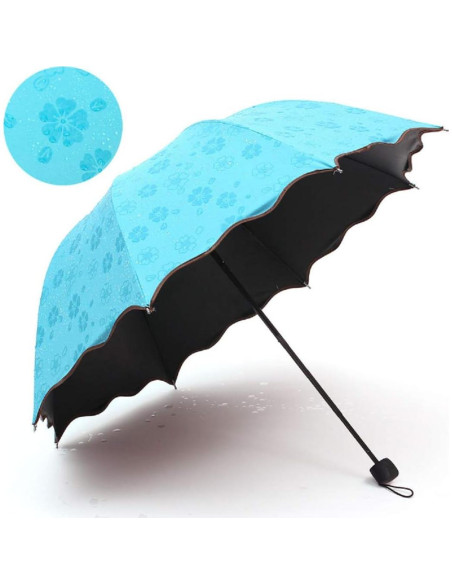 Paraguas compacto plegable ZMGMSMH azul con protección UV Paraguas compacto plegable ZMGMSMH azul con protección UV