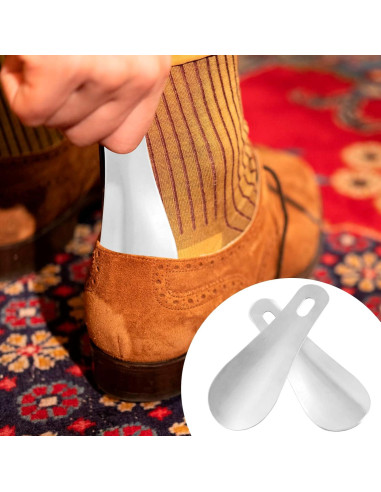 Cuchara para Zapatos Auvotuis Acero Inoxidable 10 cm 2 Pcs