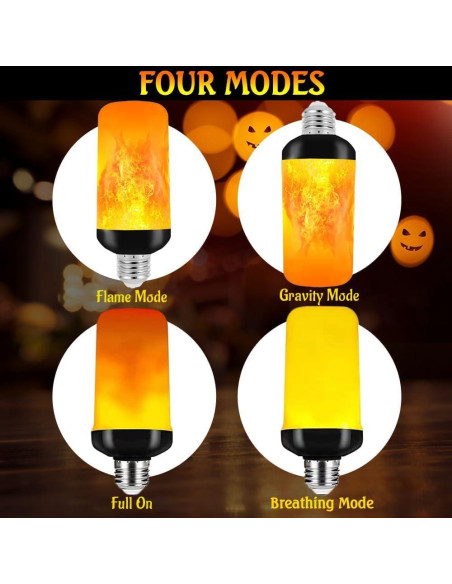 Bombillas LED de Llama Blueye E26 2Packs 3W 4 Modos Decorativas Bombillas LED de Llama Blueye E26 2Packs 3W 4 Modos Decorativas