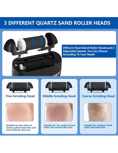 Removedor de Callos Eléctrico Zikillya con 16 Piezas y 3 Rodillos