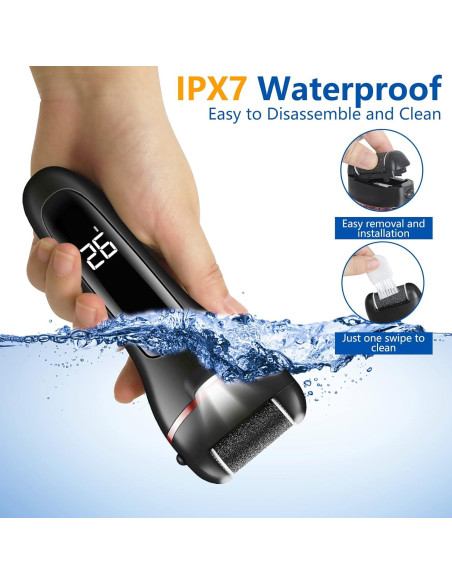 Removedor de Callos Eléctrico Zikillya con 16 Piezas y 3 Rodillos Removedor de Callos Eléctrico Zikillya con 16 Piezas y 3 Rodillos