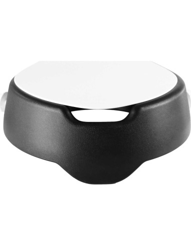Asiento Elevado para Inodoro KMINA 10 cm Negro con Manijas