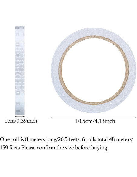 Cintas Adhesivas Reflectantes Zonon, 6 Rollos 1 cm x 48 m Cintas Adhesivas Reflectantes Zonon, 6 Rollos 1 cm x 48 m