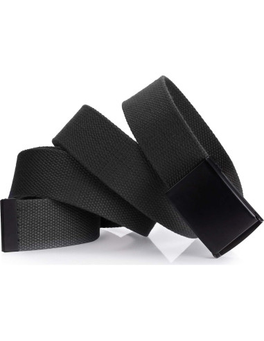 Cinturón de Lona Ajustable Mile High Life hasta 132 cm Negro