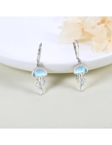 Pendientes de Plata Esterlina 925 Medusa 14x8mm Hipoalergénicos Pendientes de Plata Esterlina 925 Medusa 14x8mm Hipoalergénicos