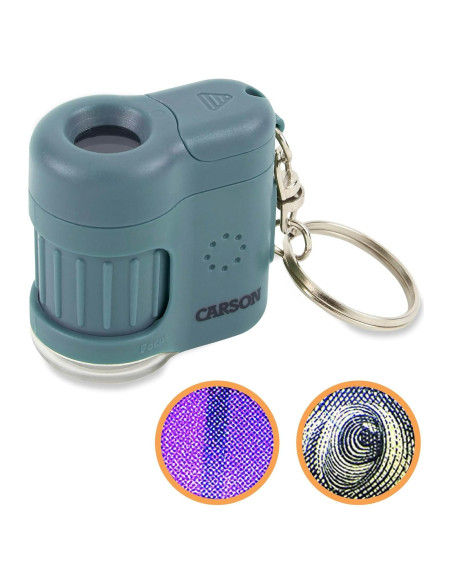Microscopio de bolsillo Carson MicroMini 20x con luz UV LED Microscopio de bolsillo Carson MicroMini 20x con luz UV LED