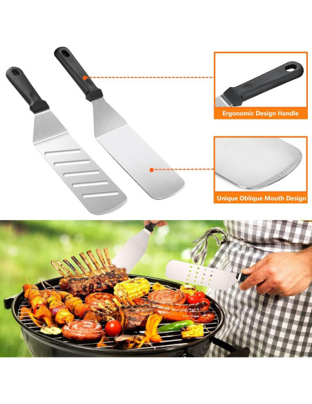 Set de Accesorios para Parrilla Blackstone 122 Pzs Acero Inoxidable Set de Accesorios para Parrilla Blackstone 122 Pzs Acero Inoxidable