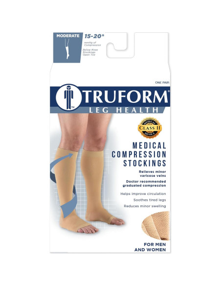 Medias de Compresión Truform 0875 Unisex 15-20 mmHg Beige Pequeño Medias de Compresión Truform 0875 Unisex 15-20 mmHg Beige Pequeño