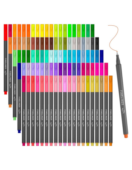 Paquete de 108 bolígrafos de colores Tebik FN100, punta 0.38 mm Paquete de 108 bolígrafos de colores Tebik FN100, punta 0.38 mm