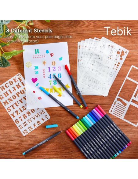 Paquete de 108 bolígrafos de colores Tebik FN100, punta 0.38 mm Paquete de 108 bolígrafos de colores Tebik FN100, punta 0.38 mm