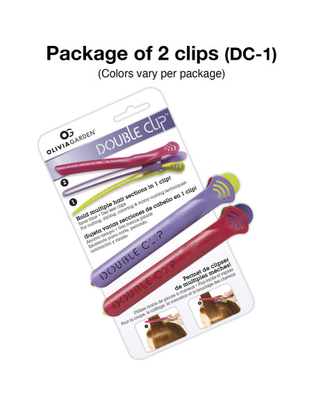 Clip Doble de Sección 2-en-1 Olivia Garden - Multicolor Clip Doble de Sección 2-en-1 Olivia Garden - Multicolor