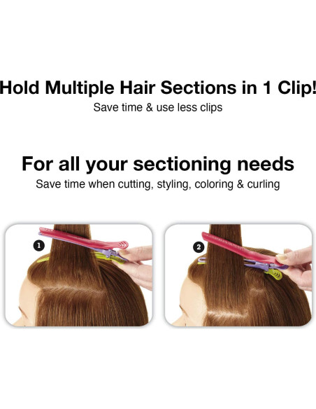 Clip Doble de Sección 2-en-1 Olivia Garden - Multicolor Clip Doble de Sección 2-en-1 Olivia Garden - Multicolor