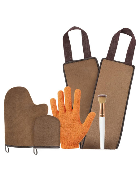 Kit de Mitones de Autotanning Luxspire 5 Piezas Exfoliante Kit de Mitones de Autotanning Luxspire 5 Piezas Exfoliante
