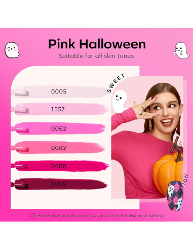 Set de Esmalte de Uñas en Gel Modelones Rosa 6 Colores 2025